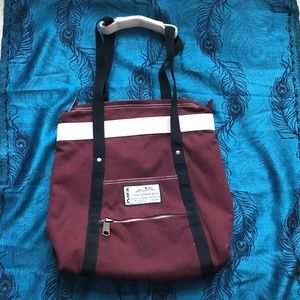 Kavu Maroon Canvas Backpack